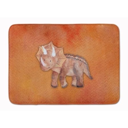 Carolines Treasures Triceratops Watercolor Machine Washable Memory Foam Mat BB7403RUG